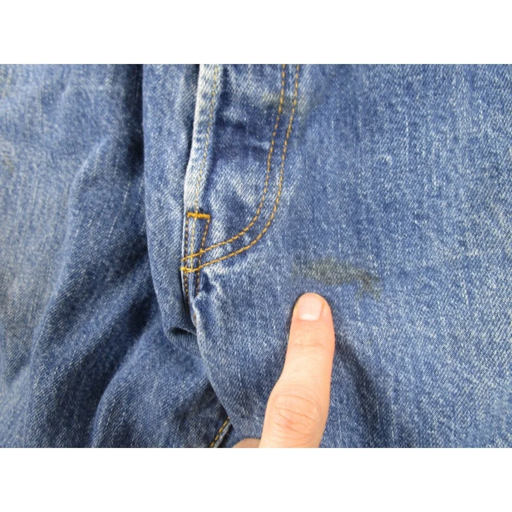 Levis 501 Jeans Mens 32x28 Blue Demim Distressed Button‎ Fly Cotton Pockets